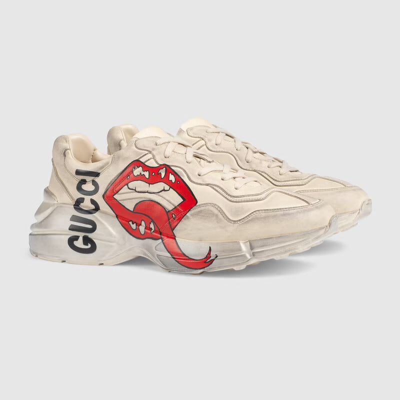 Gucci Men's Rhyton sneaker with mouth print - Image 6