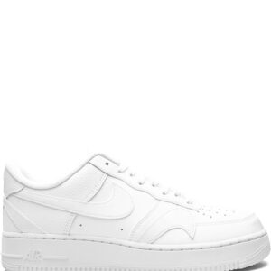 Nike Air Force 1 '07 LV8 "Misplaced Swoosh - Triple White" sneakers