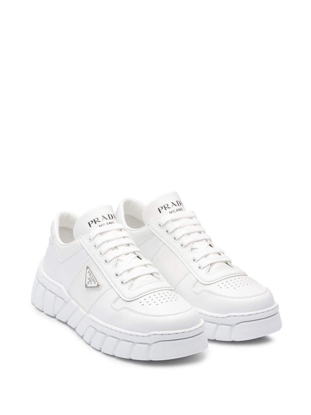Prada logo-plaque low-top sneakers - Image 2