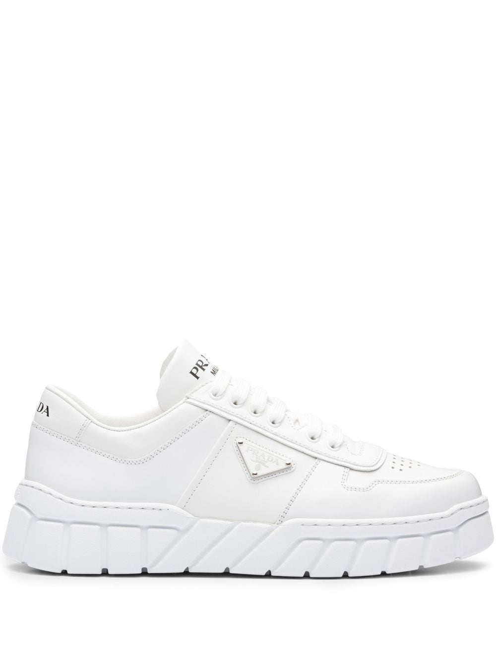 Prada logo-plaque low-top sneakers