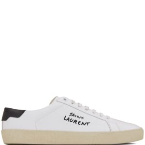 Saint Laurent logo-embroidered low-top sneakers