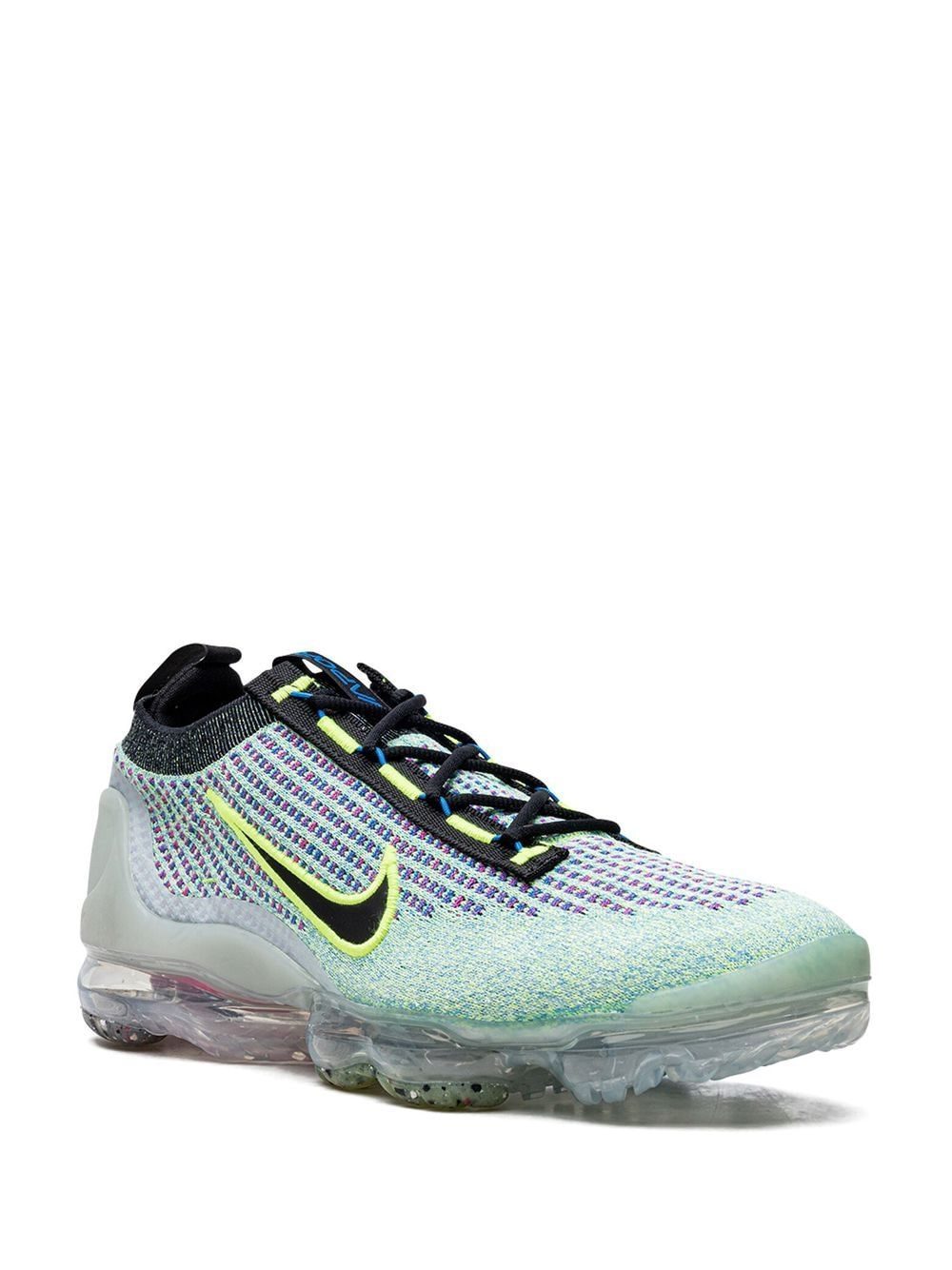 Nike Air Vapormax Flyknit 2021 ''Volt/Black-Photo Blue-Metallic'' sneakers - Image 2