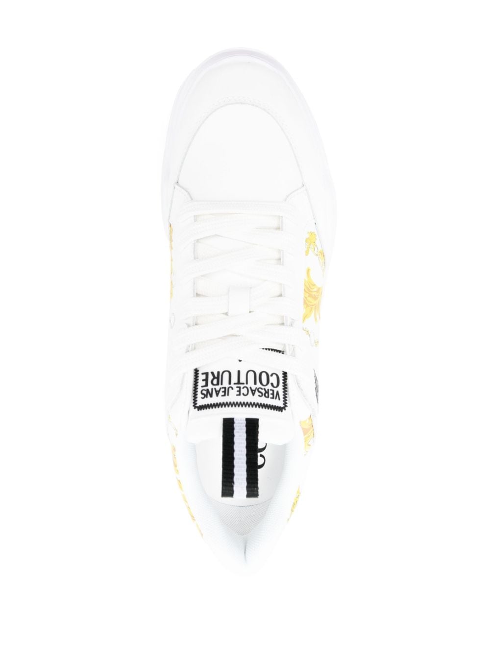 Versace Jeans Couture chain-link print leather low-top sneakers - Image 4