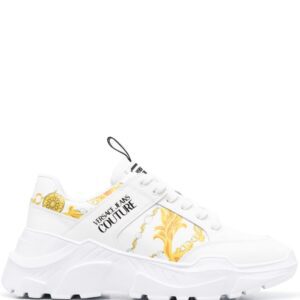Versace Jeans Couture chain-link print leather low-top sneakers