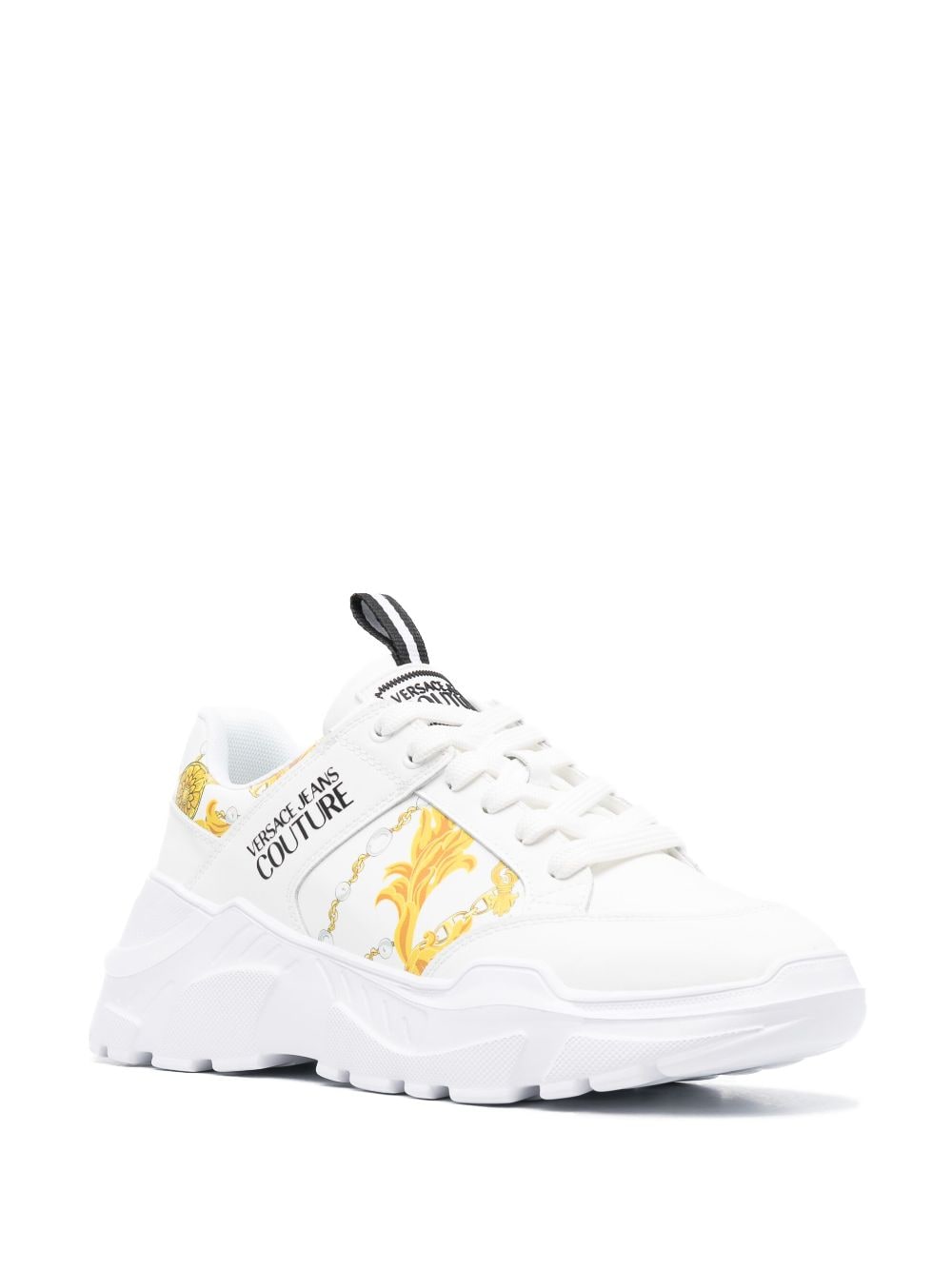 Versace Jeans Couture chain-link print leather low-top sneakers - Image 2
