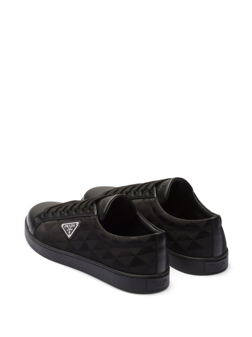 Prada triangle-logo lace-up sneakers - Image 3