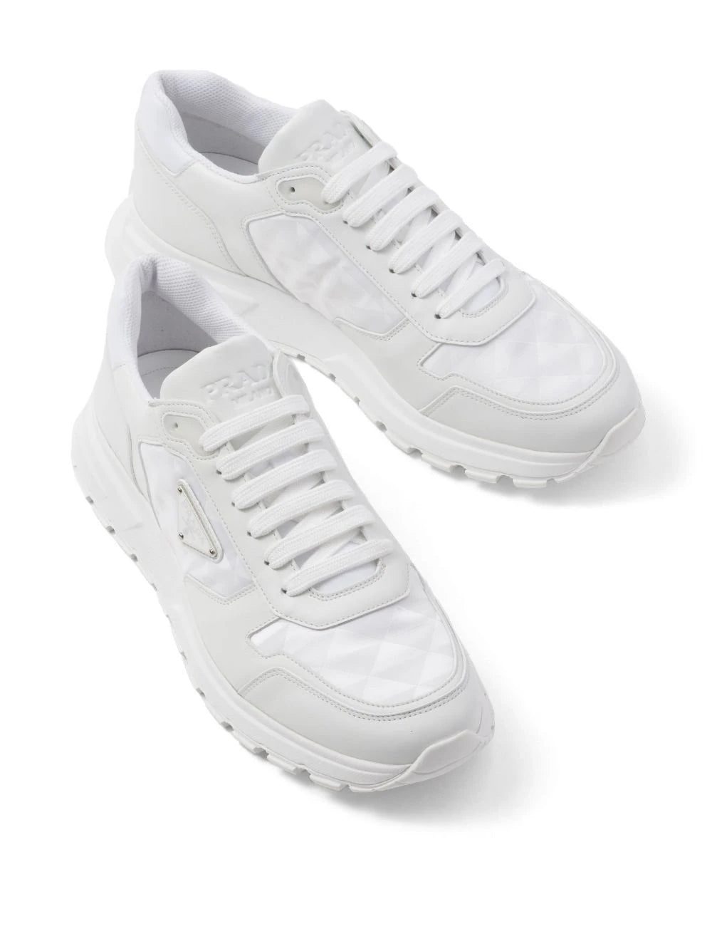 Prada diamond-quilted leather sneakers - Image 3