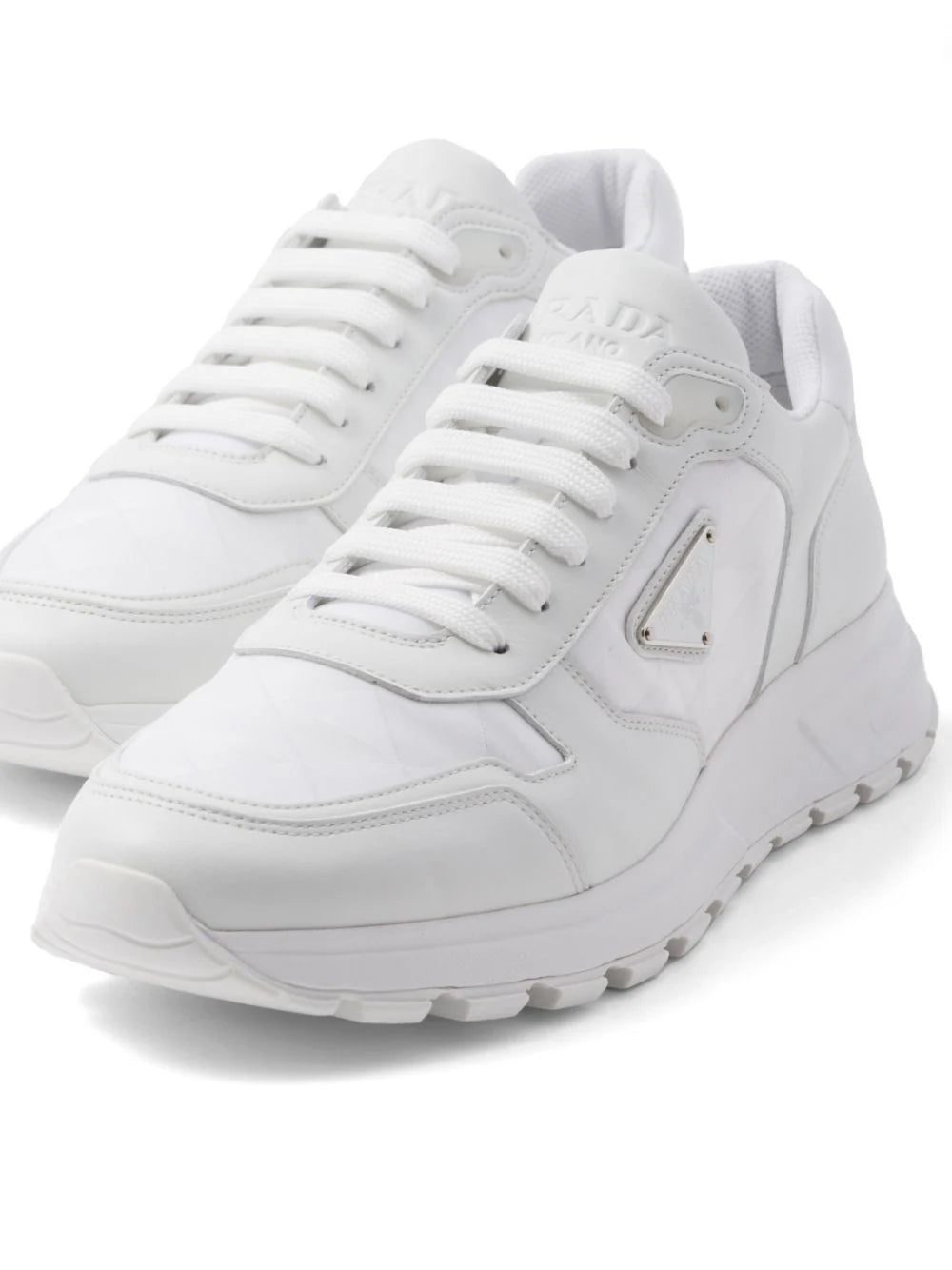 Prada diamond-quilted leather sneakers - Image 2