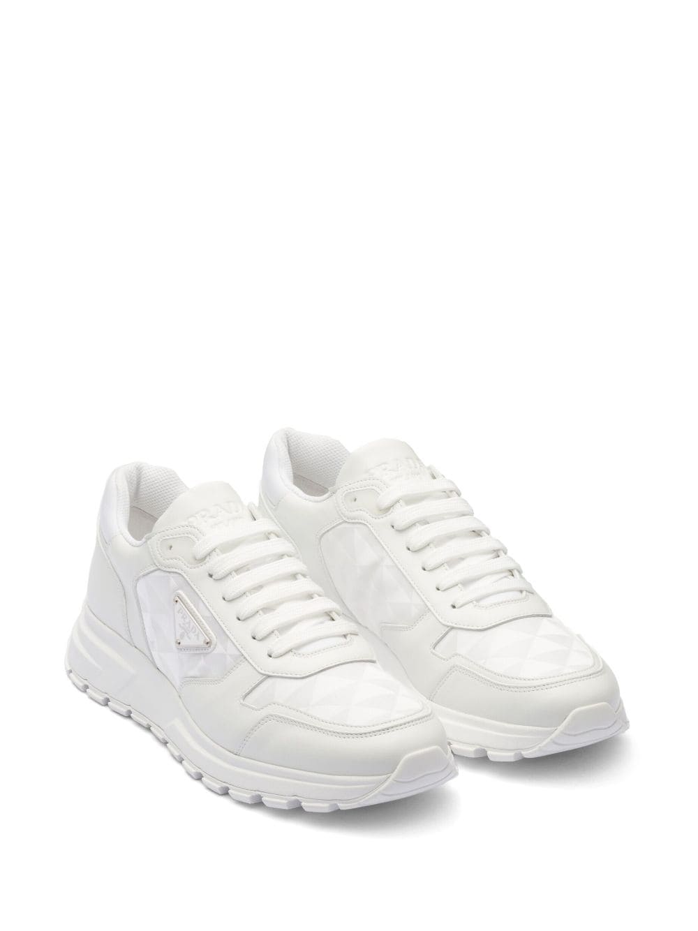 Prada diamond-quilted leather sneakers - Image 4