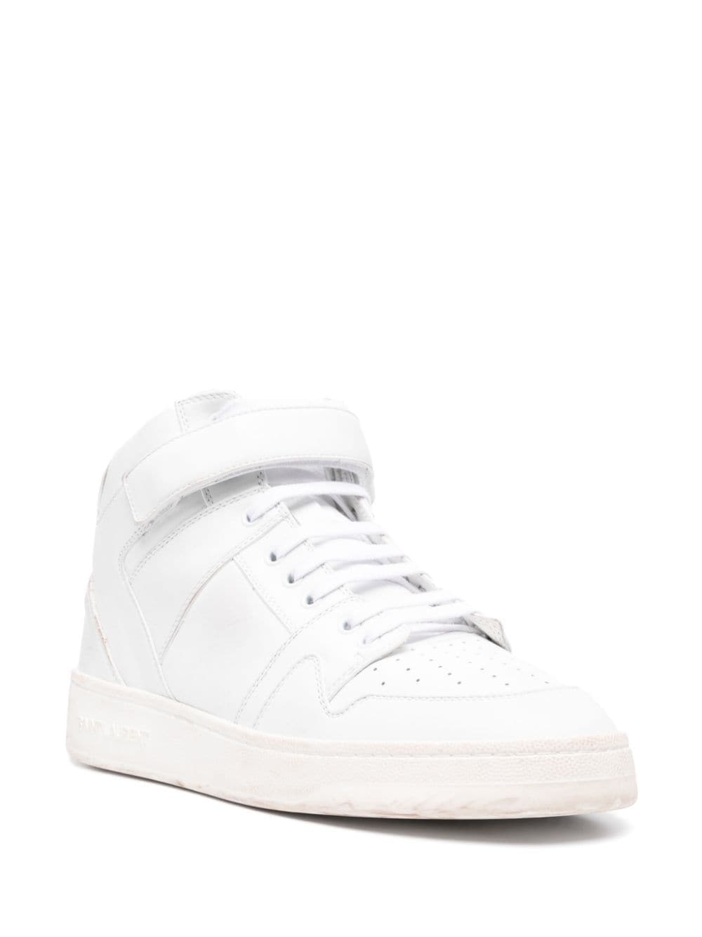 Saint Laurent logo-lettering leather sneakers - Image 2