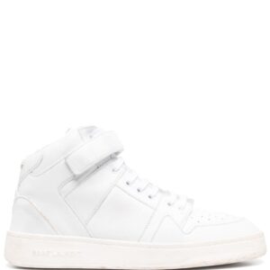 Saint Laurent logo-lettering leather sneakers