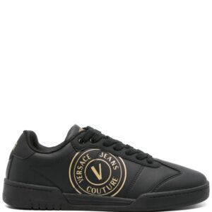 Versace Jeans Couture logo-print leather sneakers