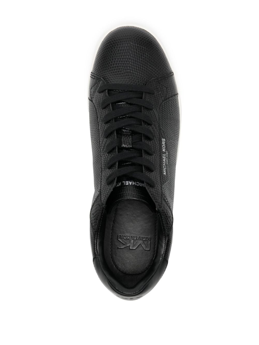 Michael Kors Keating snakeskin-effect leather sneakers - Image 4