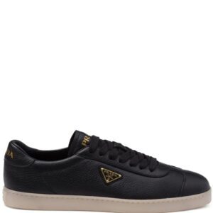 Prada  triangle-logo leather sneakers