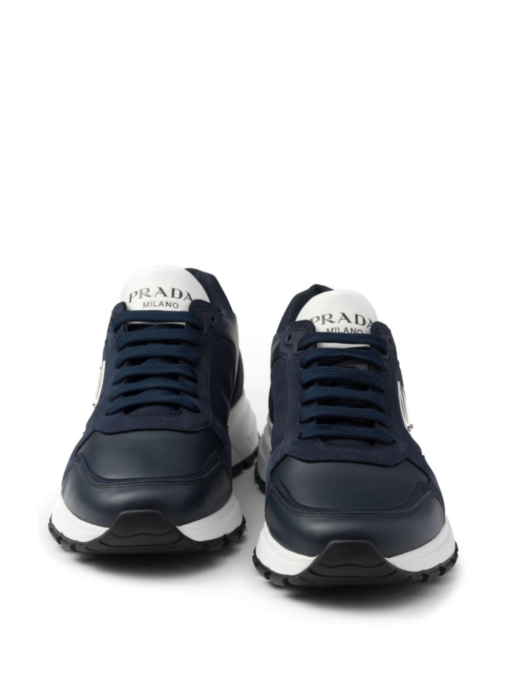 Prada triangle-logo leather sneakers - Image 5