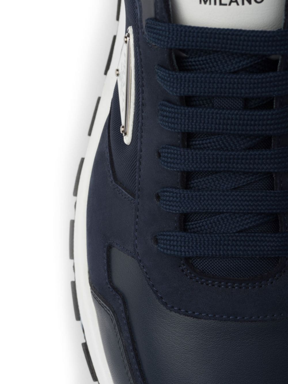 Prada triangle-logo leather sneakers - Image 6