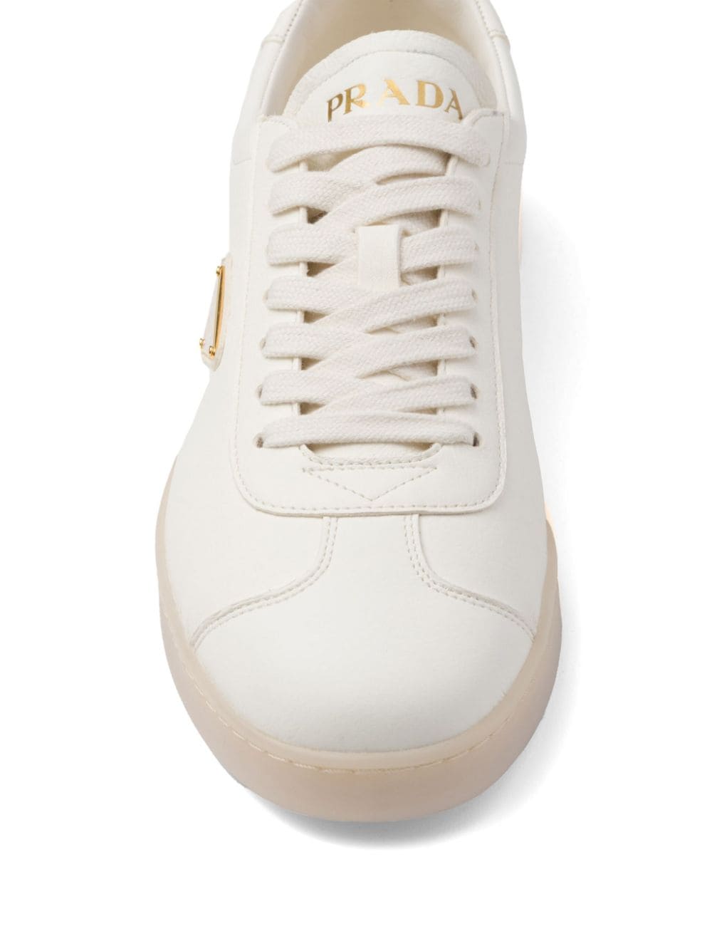 Prada triangle-logo leather sneakers - Image 5