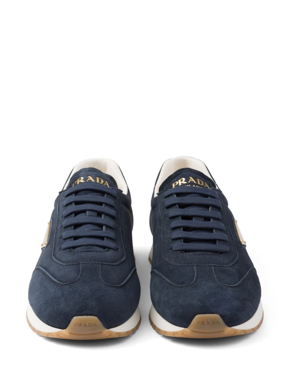 Prada triangle-logo suede sneakers - Image 5