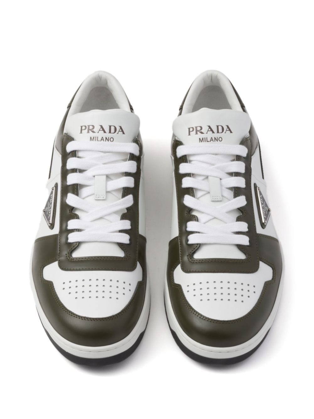Prada Downtown colour-block leather sneakers - Image 4