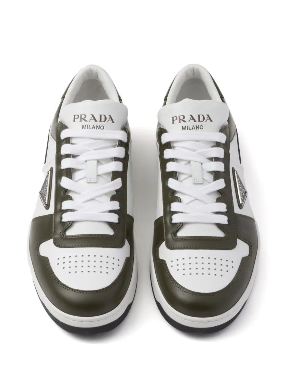 Prada Downtown colour-block leather sneakers - Image 4