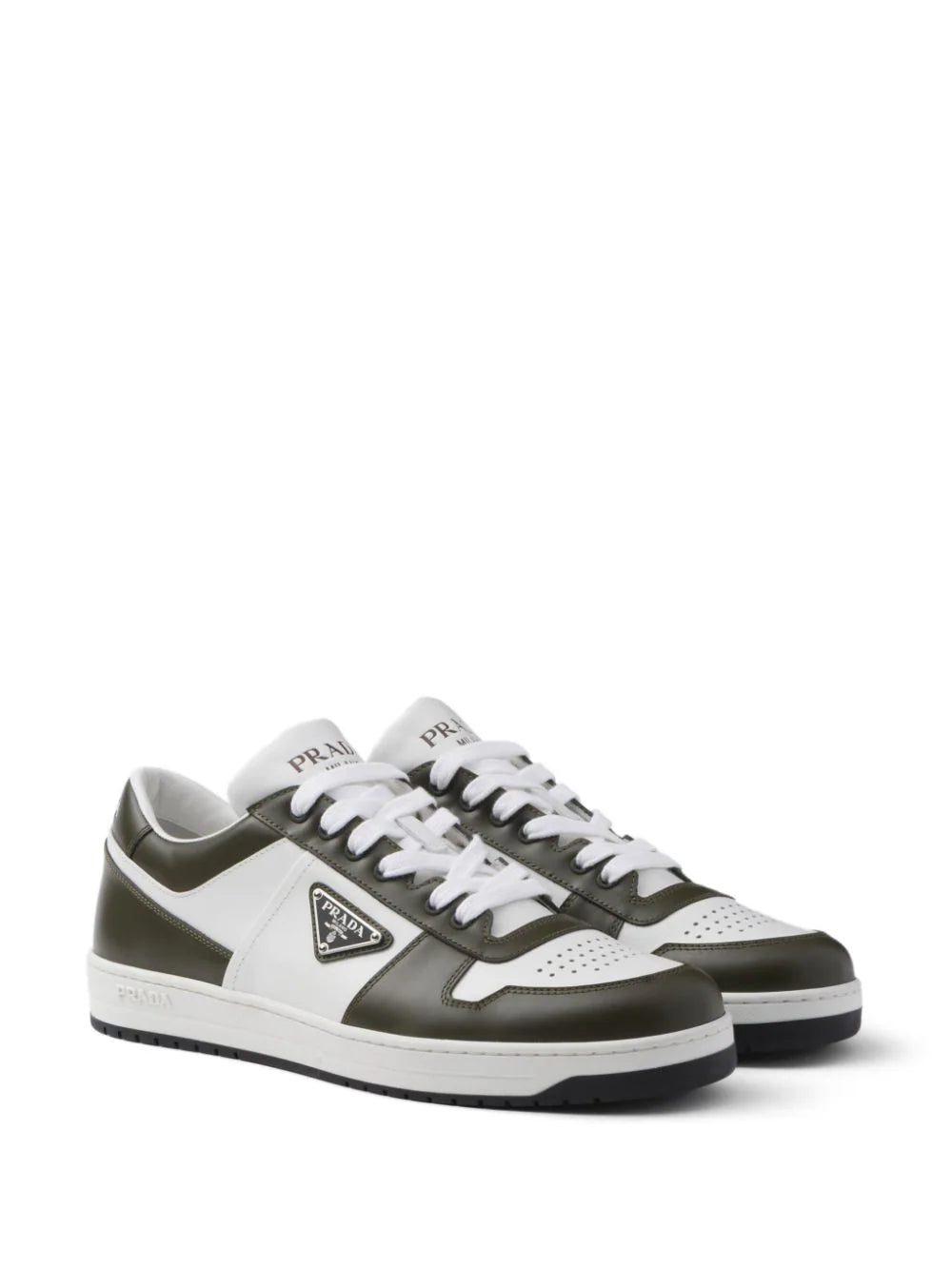 Prada Downtown colour-block leather sneakers - Image 2