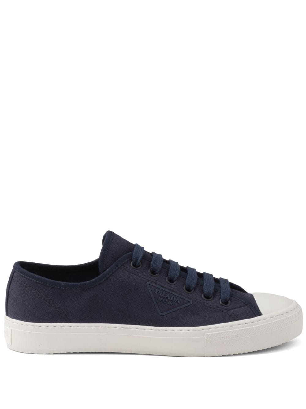 Prada logo-embossed lace-up sneakers