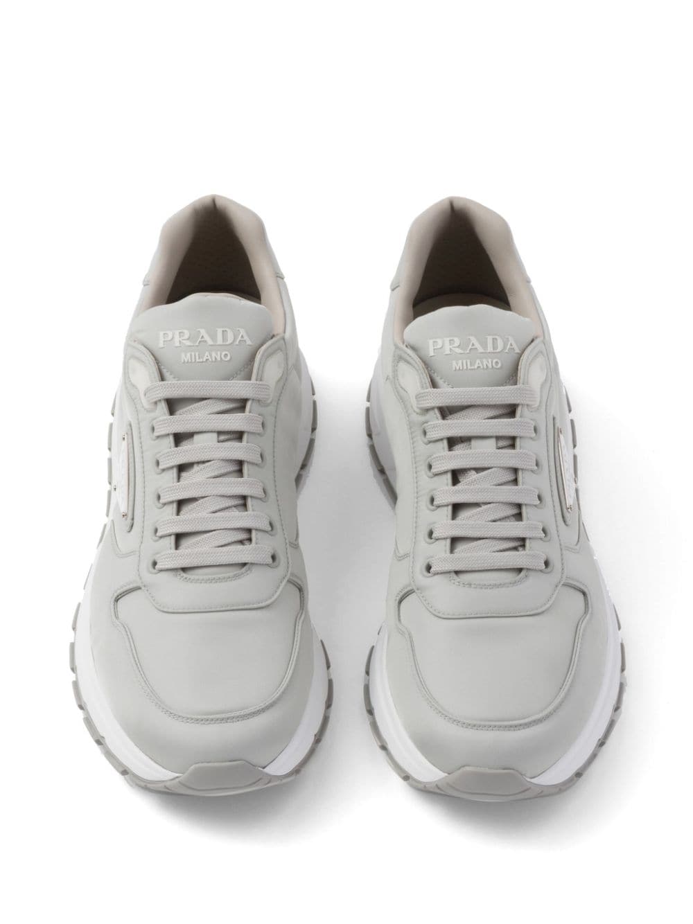 Prada logo-plaque low-top sneakers - Image 3